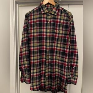 EUC Sid Mashburn button up flannel shirt Large navy/magenta check